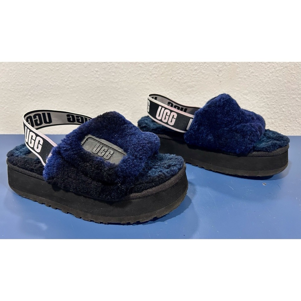 UGG Women's Disco Slide Slipper Navy Blue Size 7 US